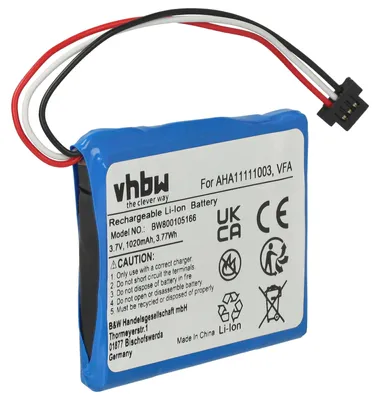Produktbild von vhbw Akku Ersatz für TomTom VFA, AHA11111003 für GPS Navigation Navi (1020 mAh, 3,7 V, Li-Ion)