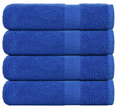 Image de vidaXL Serviettes FROGN, lot de 4, bleu, 50 x 100 cm, 360 g/m²
