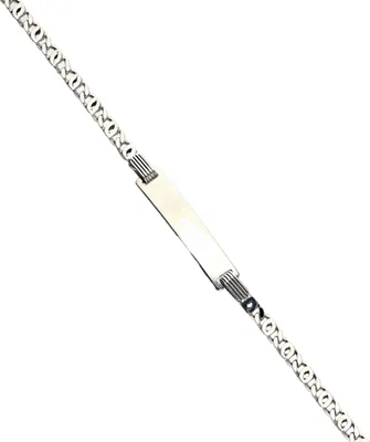 Produktbild von Identband echt Silber 925 rhodiniert 18 cm lang verstellbar