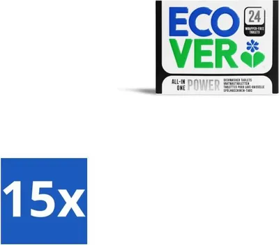 Produktbild von Ecover - All-in-One Power-Geschirrspültabs - 24 Tabs - Vorteilspack - 15 Stücke