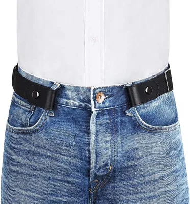 Produktbild von Gürtel Unsichtbarer Elastischer Gürtel Ohne Schnalle gürtel Für Damen Herren Jeans Hosen Schwarz