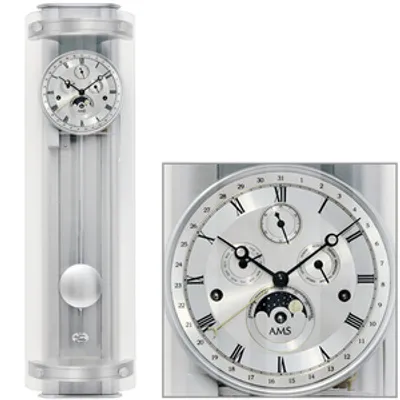 Obrázok produktu pre Wanduhr Aluminium versilbertes Zifferblatt - AMS Modell: 3633