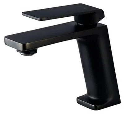 Einhebel-Waschtischarmatur, Serie Fiyi, Mattschwarz, Messing