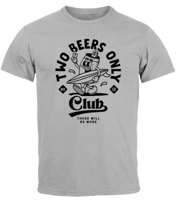 Produktbild von Herren T-Shirt Printshirt Comic Style Bier Spruch Sommer Urlaub Fashion Streetstyle Neverless® grau M
