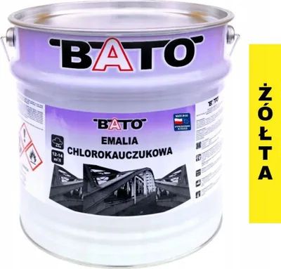 Zdjęcie produktu dla Emalia chlorokauczukowa Farba na metal BATO ŻÓŁTA 10L