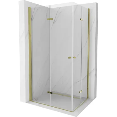 Obrázek produktu pro Mexen Lima Duo skládací sprchový kout 90 x 80 cm, Průhledné, Zlatá - 856-090-080-50-00-02