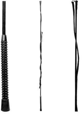 Image de Cravache de longe, monobloc 200 cm - noir