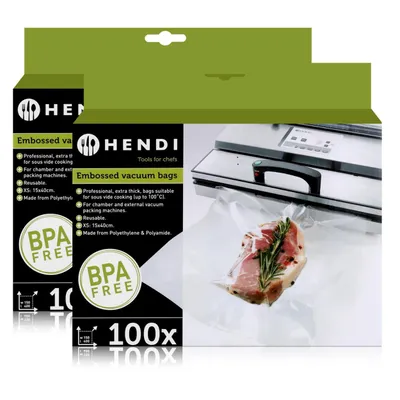 Produktbild von Hendi Vakuum Kochbeutel 15x40cm / 100 Beutel (2er Pack)