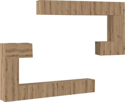 Immagine prodotto di vidaXL Mobili TV a parete 4 pezzi Materiale legno rovere artigianale