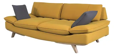 Produktbild von Gelber Dreisitzer Wohnzimmer 3-Sitzer Sofa Stilvolle Polster Couch Neu