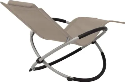 Obrázok produktu pre vidaXL Lehátko Geometric Steel Taupe