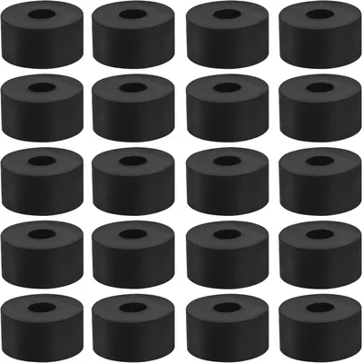 Produktbild von 20 Stück Runde Gummi-Pads für Blumentöpfe – Stoßdämpfend und Langlebig – Pflanzenschutz Pads in Schwarz