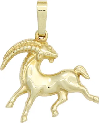 Produktbild von Sternzeichen Anhänger Steinbock 333 Gold Gelbgold Einhänger Halsschmuck Damen