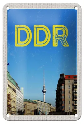 Produktbild von Blechschild Reise 12x18cm Berlin Deutschland Fernsehturm DDR Schild
