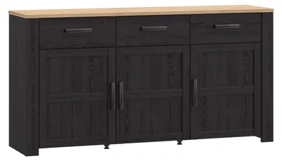Produktbild von Sideboard >BOHOL< in Eiche Nachbildung / Cabezone  - 166,1x87x42cm (BxHxT)