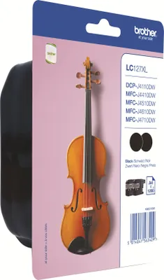Produktbild von Brother LC-127XLBKBP2DR, Schwarz, Tinte auf Pigmentbasis, 2 Stück(e)