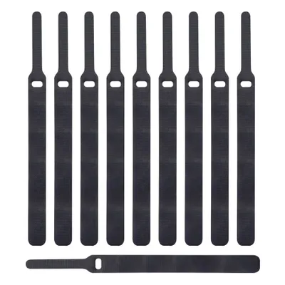 Produktbild von M-CAB Kabelbündler - Schwarz - 10 Paket - Kabelmanager - 170 mm Länge