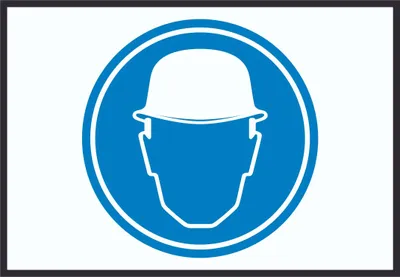 Produktbild von Schutzhelm tragen Symbol Schild A1 Rückseite selbstklebend