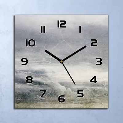 Produktbild von Wanduhr Echt-Glas-Küchenuhr Himmel Vintage Quarz Lautlos 30x30 Deko Bilder