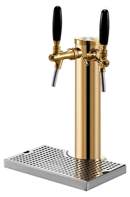 Produktbild von Edelstahl-Bierturm mit Doppelhahn und Tropfschale