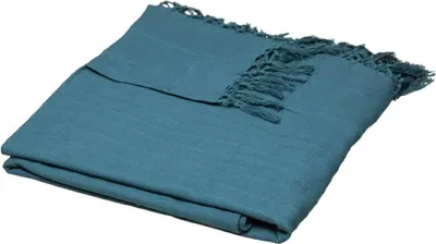 Produktbild von Bettüberwurf "anjali" aus baumwolle in entenblau 230x250cm - Atmosphera créateur d'intérieur
