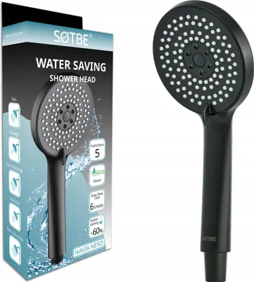 Obrázok produktu pre Sprchová hlavica 5 funkcií prevzdušňovaná 6 l/min ECO ECONOMICAL SOTBE