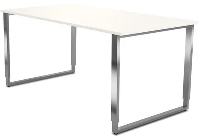 Zdjęcie produktu dla Biurko Aveto z ręczną regulacją wysokości, białe, wymiary blatu: 160 x 80 cm