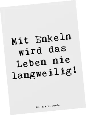 Produktbild von Mr. & Mrs. Panda Grußkarte Spruch Enkelkinder Abenteuer - Weiß - Geschenk, Unterhaltung, Familie, Handarbeit, Postkarten, Ansichtskarten, familiäre Bindung, bildkarte