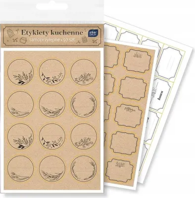 Image de Etiquettes de cuisine pour bocaux et récipients - lot de 97 pièces