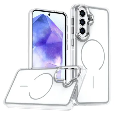 Obrázek produktu pro Magnetické pouzdro pro Samsung Galaxy A26, tenké průhledné nárazuvzdorné pouzdro, kompatibilní s MagSafe Bílý