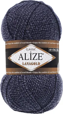 Strickwolle ALIZE Lanagold blau meliert