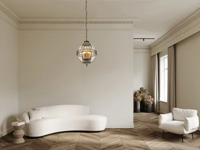 Immagine prodotto di Lampada a sospensione da esterno in bronzo ossidato E14 40W Halleron Kichler