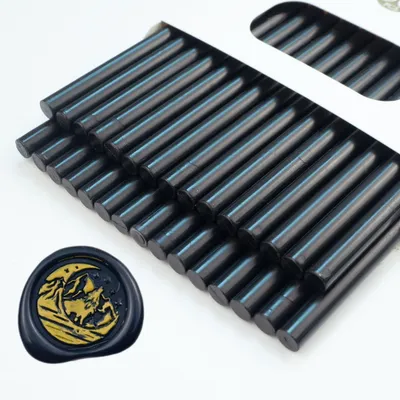 Image de Bâtonnets de cire pour mini-pistolets à colle - 30 pièces - Noir - pour enveloppes et décorations