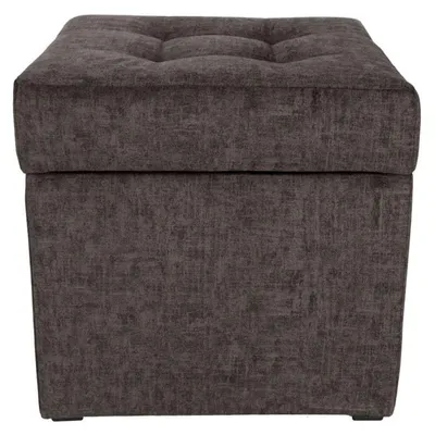 Obrázok produktu pre MG Design, hnedý taburet s úložným priestorom, 45x45 cm - objem úložného priestoru 50 litrov, nosnosť do 300 kg, tvarovo stabilný, dodávaný zmontovaný, vhodný do obývačky a predsiene