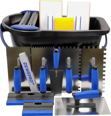 Produktbild von DEWEPRO Premium Fliesenleger Waschset 16-tlg 24l Box Werkzeug Zubehör