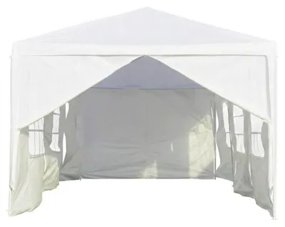 Obrázek produktu pro Zahradní altán s odnímatelnými bočními stěnami a zipem OP3936WH, 3 x 9 m, bílý