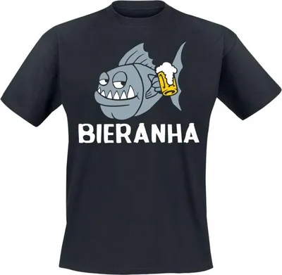 Produktbild von Tierisch T-Shirt Herren Bieranha schwarz M