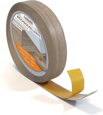 Produktbild von Weichsockelleiste selbstklebend 25 m, isla fichte, Winkelleiste 18+18 mm