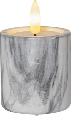 Produktbild von Star LED-Kerze 'Flamme Marble', Marmoroptik,