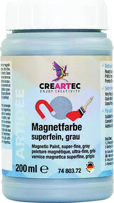 Zdjęcie produktu dla Farba magnetyczna CREARTEC Superfein, kolor szary – pojemność 200 ml – 7480372
