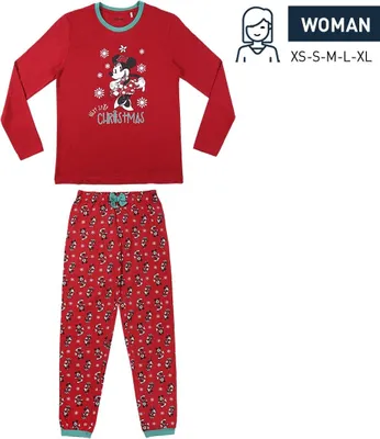 Produktbild von Weihnachtspyjamas für Damen mit Minnie-Maus-Familie