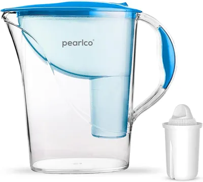 Image de Filtre à eau PEARLCO 283003, couleur bleu, comprenant 1 cartouche de filtre Classic – compatible avec Brita Classic