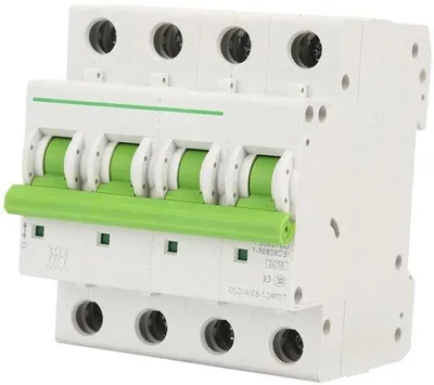 Immagine prodotto di Interruttori elettrici tipo C a 4 poli, miniaturizzati, con protezione da guasti e protezione da dispersione, interruttori automatici 4P 20A