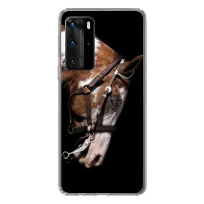 Produktbild von MuchoWow® Handyhülle Schutzhülle Hülle für Huawei P40 Pro Pferd - Halfter - Flecken Silikon Softcase Handy Hülle - Schutz