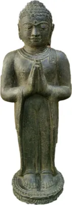 Produktbild von Schöner Buddha aus Steinguss perfekt für den Garten die Terrasse oder den Vorgarten ist Frostfest Witterungsbeständig und Neu 80cm H, AP-STB-080-af