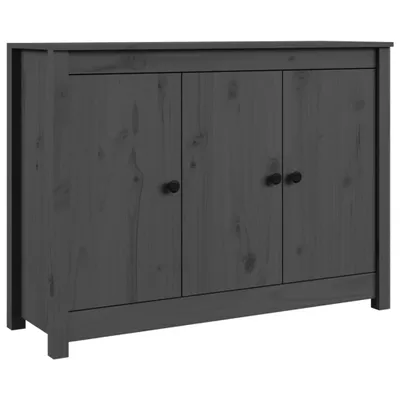 Produktbild von Sideboard Grau 100x35x74 cm Massivholz Kiefer