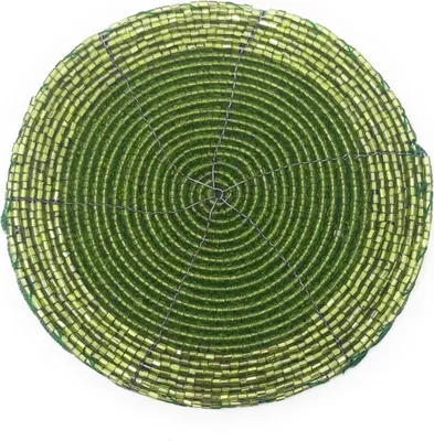 Produktbild von Formano Perlen-Untersetzer, 10 cm, grün   507365