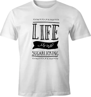 Produktbild von Herren T-Shirt Life is no sugarlicking Sprüche Spruch FunShirt Moonworks®