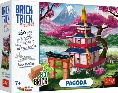 Obrázek produktu pro Trefl Brick Trick Travel - Pagoda, Stavební bloky, 7 rok/roky, Keramický, 160 kusů, 1,53 kg