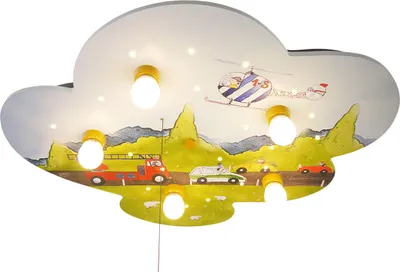 Produktbild von Kinder Deckenleuchte mit LED Sternenhimmel Zugschalter für Nacht Schlummerlicht